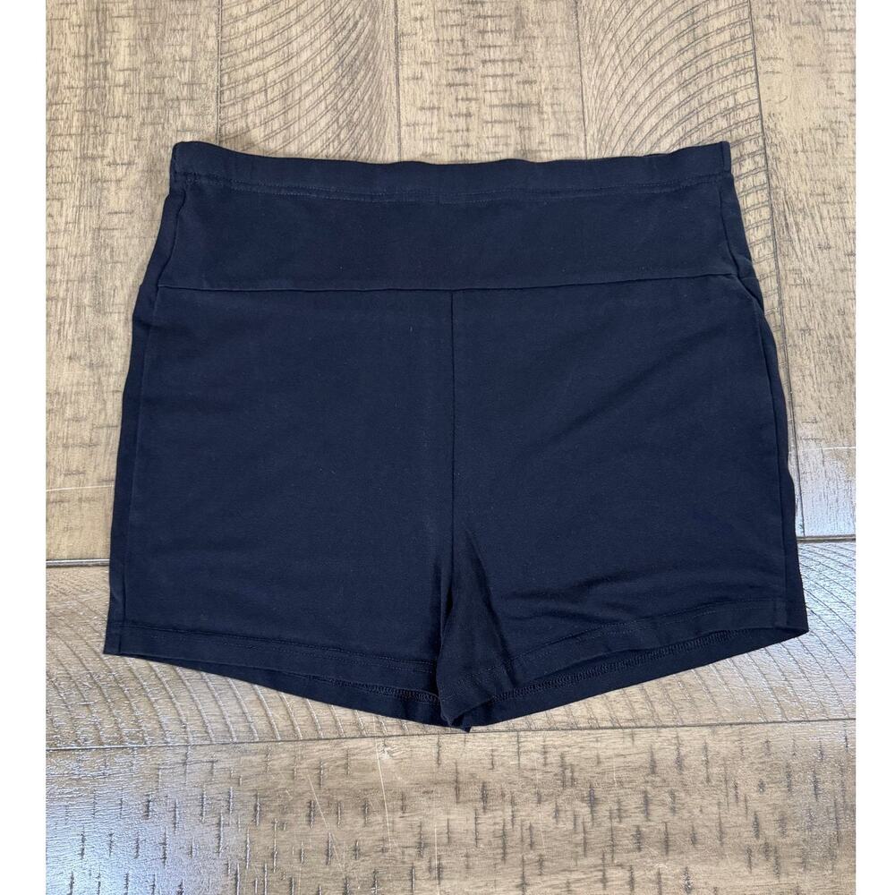 SHEIN Black High Waisted Shorts Womens M Stretch Lounge Possibly Maternity